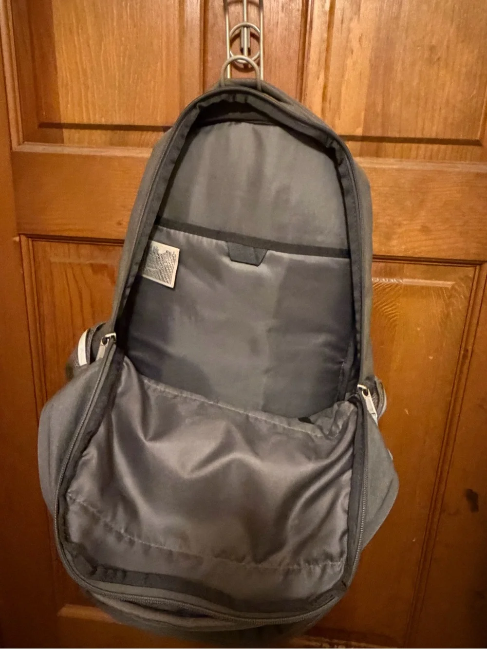 The North Face Jester Backpack - Charcoal Gray with Light Gray Bungee